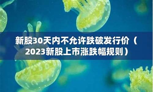 新股30天内不允许跌破发行价(新股20天内破发要回购吗)_https://www.ljyuan-tech.com_科创板_第1张