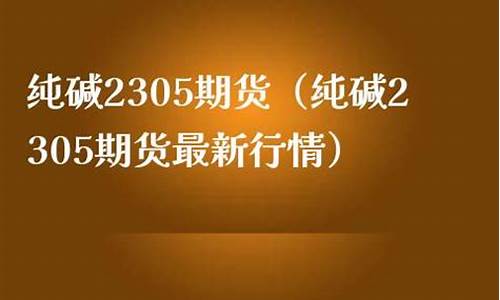 纯碱2305期货直播(纯碱期货频道)(纯碱期货金投网)_https://www.ljyuan-tech.com_北交所_第1张