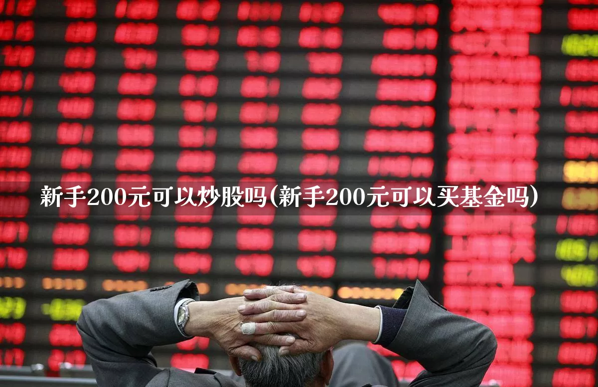 新手200元可以炒股吗(新手200元可以买基金吗)_https://www.ljyuan-tech.com_科创板_第1张