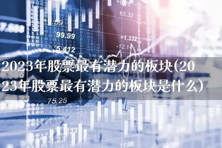 2023年股票最有潜力的板块(2023年股票最有潜力的板块是什么)_https://www.ljyuan-tech.com_上交所_第1张