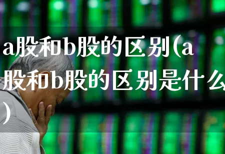 a股和b股的区别(a股和b股的区别是什么)_https://www.ljyuan-tech.com_深交所_第1张