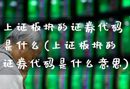 上证板块的证券代码是什么(上证板块的证券代码是什么意思)_https://www.ljyuan-tech.com_深交所_第1张