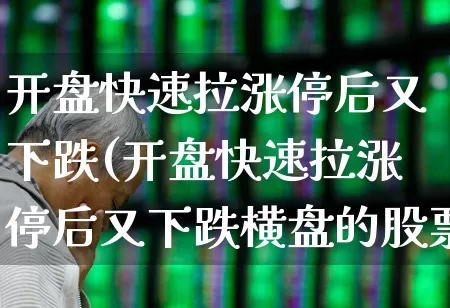 开盘快速拉涨停后又下跌(开盘快速拉涨停后又下跌横盘的股票)_https://www.ljyuan-tech.com_北交所_第1张