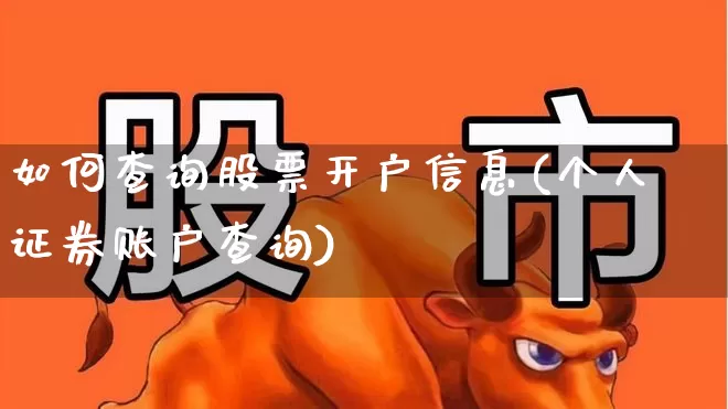 如何查询股票开户信息(个人证券账户查询)_https://www.ljyuan-tech.com_深交所_第1张