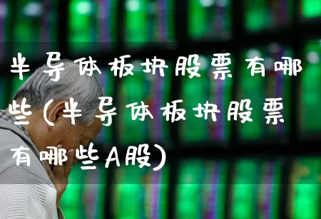 半导体板块股票有哪些(半导体板块股票有哪些A股)_https://www.ljyuan-tech.com_深交所_第1张
