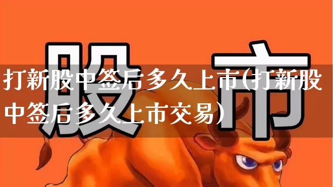 打新股中签后多久上市(打新股中签后多久上市交易)_https://www.ljyuan-tech.com_科创板_第1张