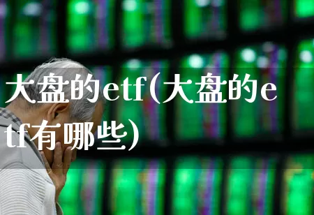 大盘的etf(大盘的etf有哪些)_https://www.ljyuan-tech.com_科创板_第1张