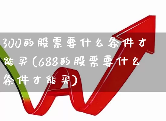 300的股票要什么条件才能买(688的股票要什么条件才能买)_https://www.ljyuan-tech.com_创业板_第1张