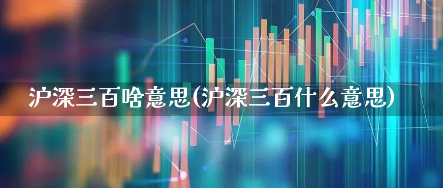沪深三百啥意思(沪深三百什么意思)_https://www.ljyuan-tech.com_深交所_第1张