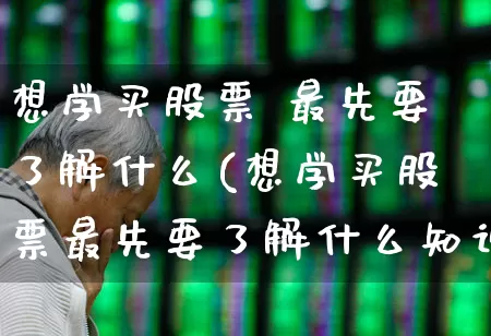 想学买股票 最先要了解什么(想学买股票最先要了解什么知识)_https://www.ljyuan-tech.com_北交所_第1张