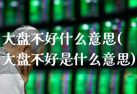 大盘不好什么意思(大盘不好是什么意思)_https://www.ljyuan-tech.com_深交所_第1张