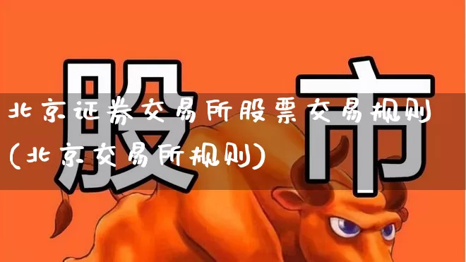 北京证券交易所股票交易规则(北京交易所规则)_https://www.ljyuan-tech.com_深交所_第1张