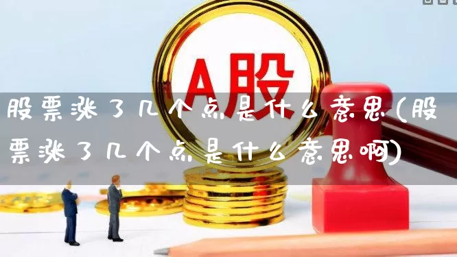 股票涨了几个点是什么意思(股票涨了几个点是什么意思啊)_https://www.ljyuan-tech.com_深交所_第1张