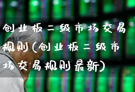 创业板二级市场交易规则(创业板二级市场交易规则最新)_https://www.ljyuan-tech.com_深交所_第1张