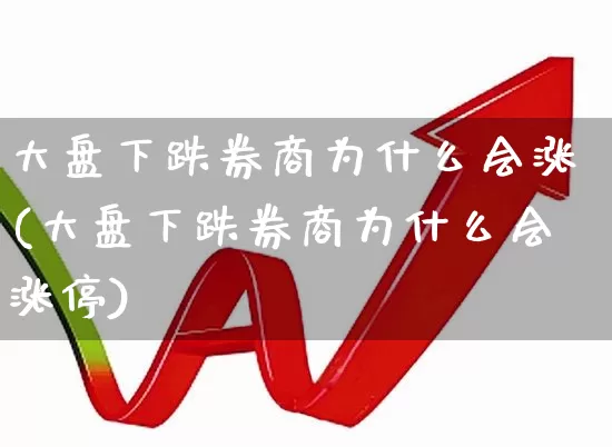 大盘下跌券商为什么会涨(大盘下跌券商为什么会涨停)_https://www.ljyuan-tech.com_科创板_第1张