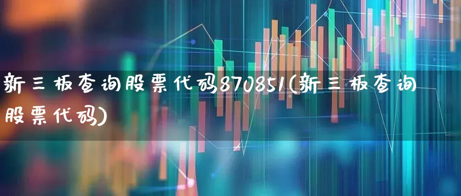 新三板查询股票代码870851(新三板查询股票代码)_https://www.ljyuan-tech.com_上交所_第1张