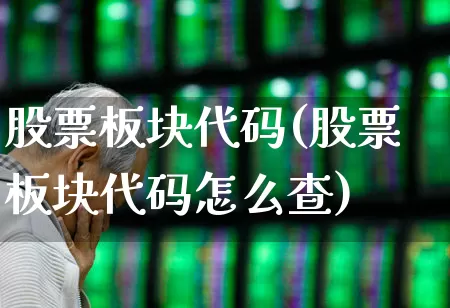 股票板块代码(股票板块代码怎么查)_https://www.ljyuan-tech.com_深交所_第1张