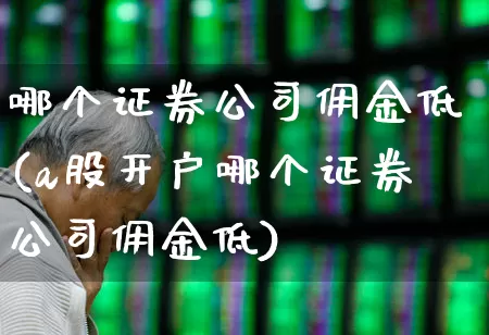 哪个证券公司佣金低(a股开户哪个证券公司佣金低)_https://www.ljyuan-tech.com_上交所_第1张